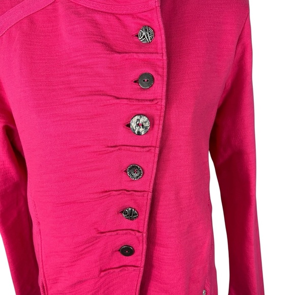 Neon Buddha Barbie Pink Button Front Jacket Women’s Medium Cotton Blend - Picture 4 of 8